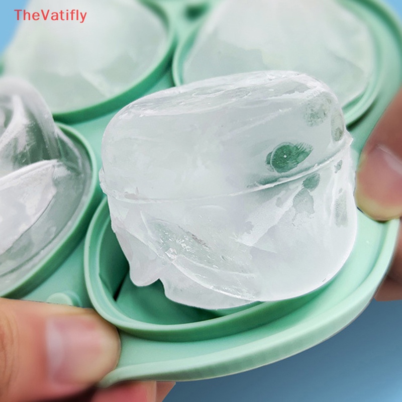 Khuôn Silicone Làm Đá Viên Hình Hoa Hồng 4 Lỗ Có Thể Tái Sử Dụng