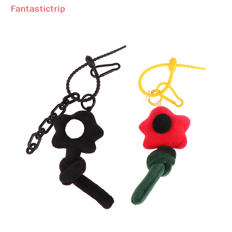 [Fantastictrip] Móc Khóa Hình Bông Hoa Xoắn Nhỏ Màu Đen Mềm Mại Tươi Mới Dễ Thương Sáng Tạo Dành Cho Bạn Nữ