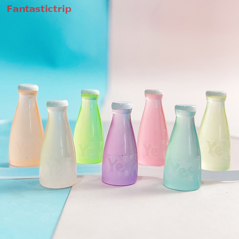 [Fantastictrip] Set 5 Bình Nhỏ Dạ Quang Trong Suốt Phụ Kiện Làm Trang Sức / Điện Thoại Di Động DIY Mới