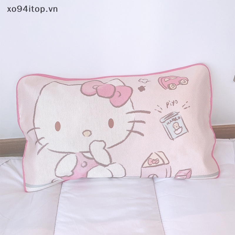 Xoitop Vỏ Gối Bằng Lụa Lạnh Thoáng Khí Thoải Mái Họa Tiết Hoạt Hình Kawaii Dành Cho Học