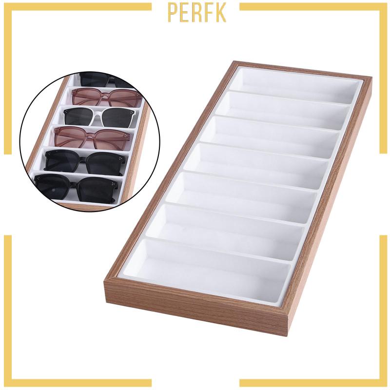 [Perfk] Khay Đựng Kính Mát / Trang Sức Có Thể Xếp Chồng Lên Nhau Màu Xám