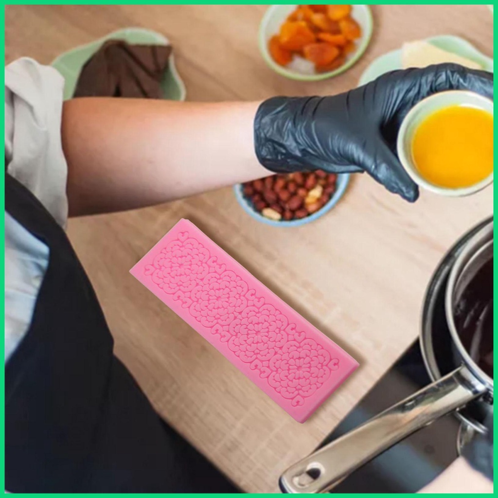 Khuôn Silicone Làm Bánh Trang Trí Họa Tiết Ren Cho Tiệc Cưới / Lễ Hội