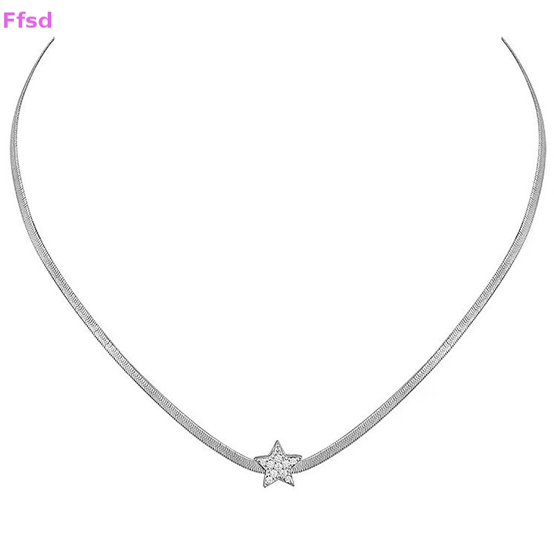 {Ffsd} Vòng Cổ Choker Thời Trang Hàn Quốc Ngọt Ngào Y2K Hình Ngôi Sao Pha Lê Lấp Lánh Ngọt Ngào Cho Nữ