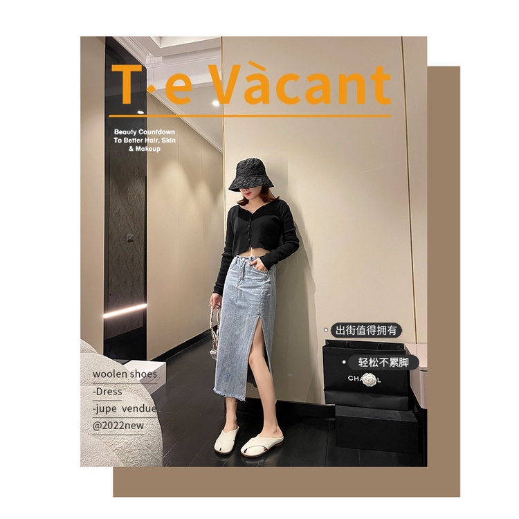 Dép Mũi Tròn Hở Ngón Thời Trang Mùa Hè Hàn Quốc Đơn Giản Dành Cho Nữ