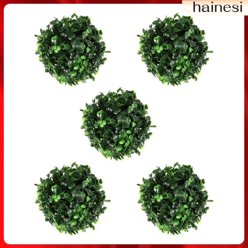 Set 5 Quả Bóng Cỏ Nhân Tạo Bằng Nhựa Dùng Trang Trí Ngoài Trời