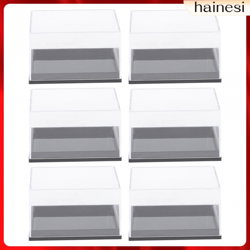 Set 6 Hộp Thủy Tinh Trong Suốt Trưng Bày Mô Hình Khối Specimen