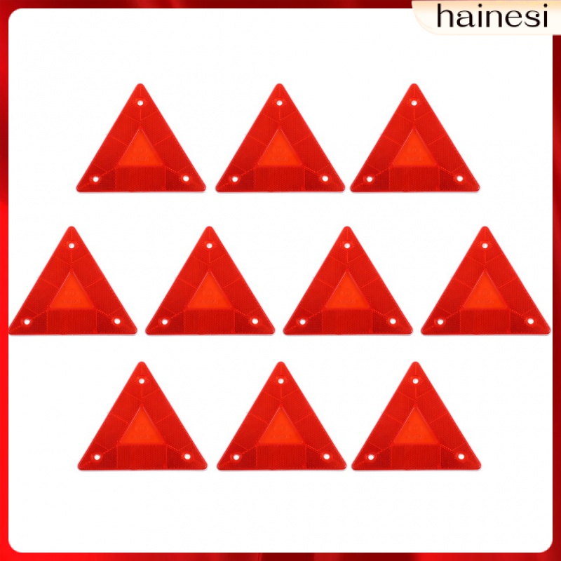 Set 10 Tấm Nhựa Phản Quang Hình Tam Giác Đánh Dấu Thân Xe Hơi