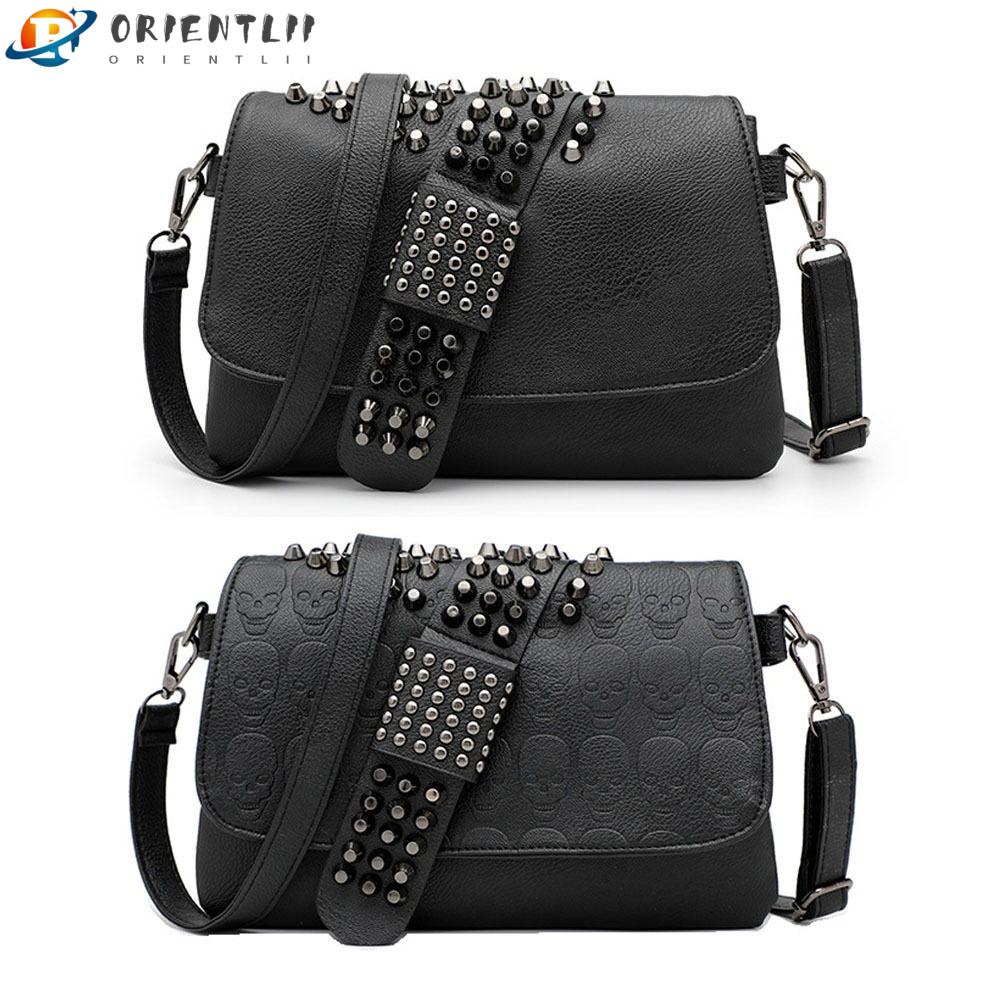Túi Đeo Chéo Vai Orentlii Hình Đầu Lâu Thời Trang Dành Cho Nữ