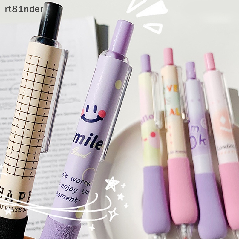 Rt Bút Nước Mực Đen Ngòi Mềm 0.5 Họa Tiết Hoạt Hình Phong Cách Vintage Cho Học Sinh