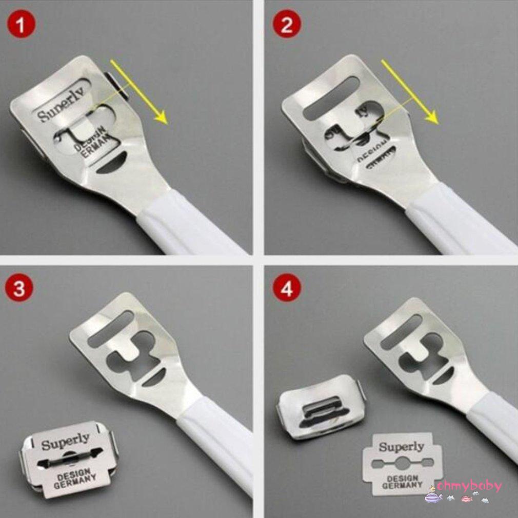 [OMB] Chuyên Nghiệp Nhẹ Nhàng Tẩy Da Chân Bộ Dụng Cụ Chăm Sóc Bàn Callus Remover Tế Bào Chết Làm Móng Bằng Thép Không Gỉ [Z/10]