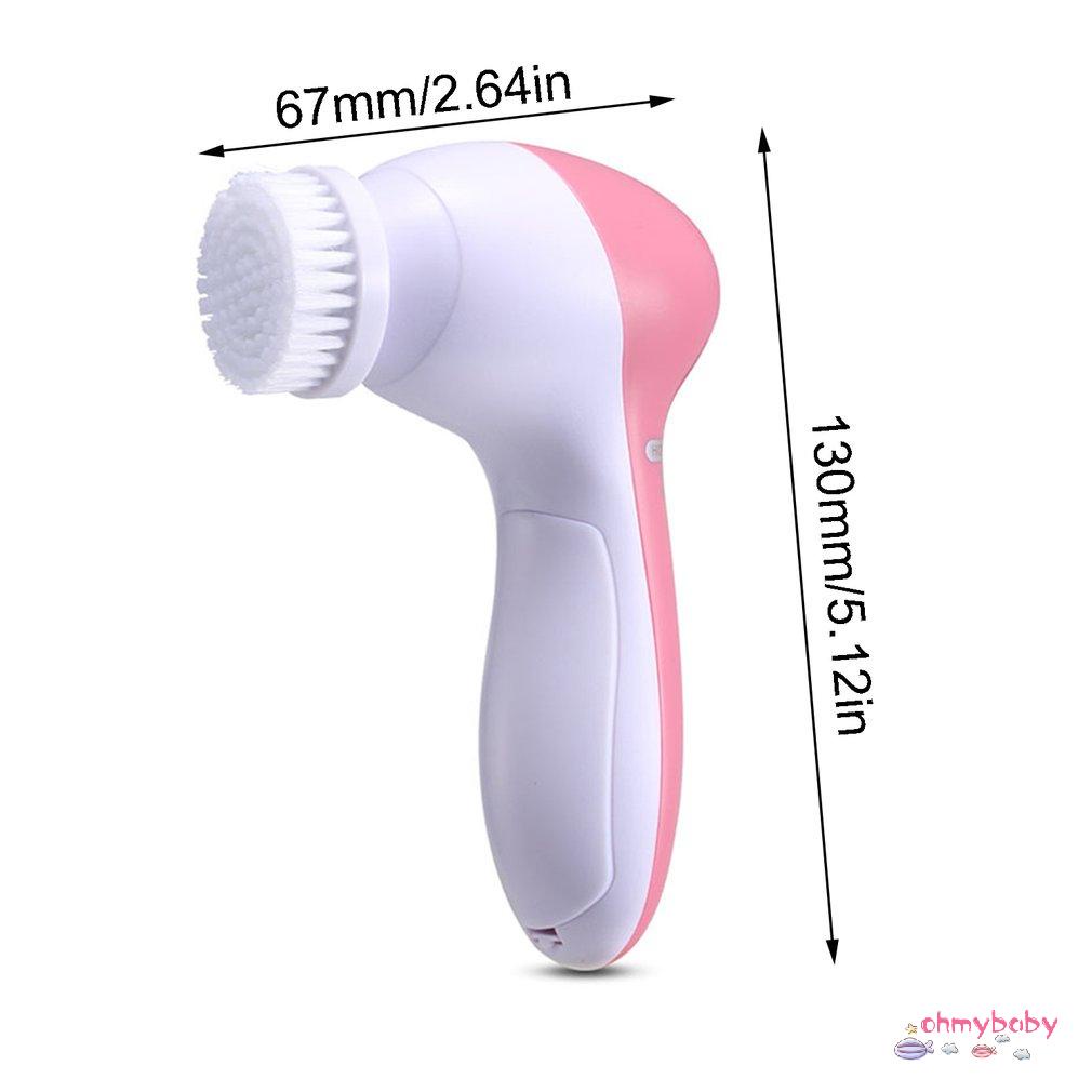 [InStock] Đa Năng 5 Trong 1 Dụng Cụ Làm Sạch Điện Xoay Rửa Mặt Máy Mát Xa Lỗ Chân Lông Bàn Chải [Z/3]