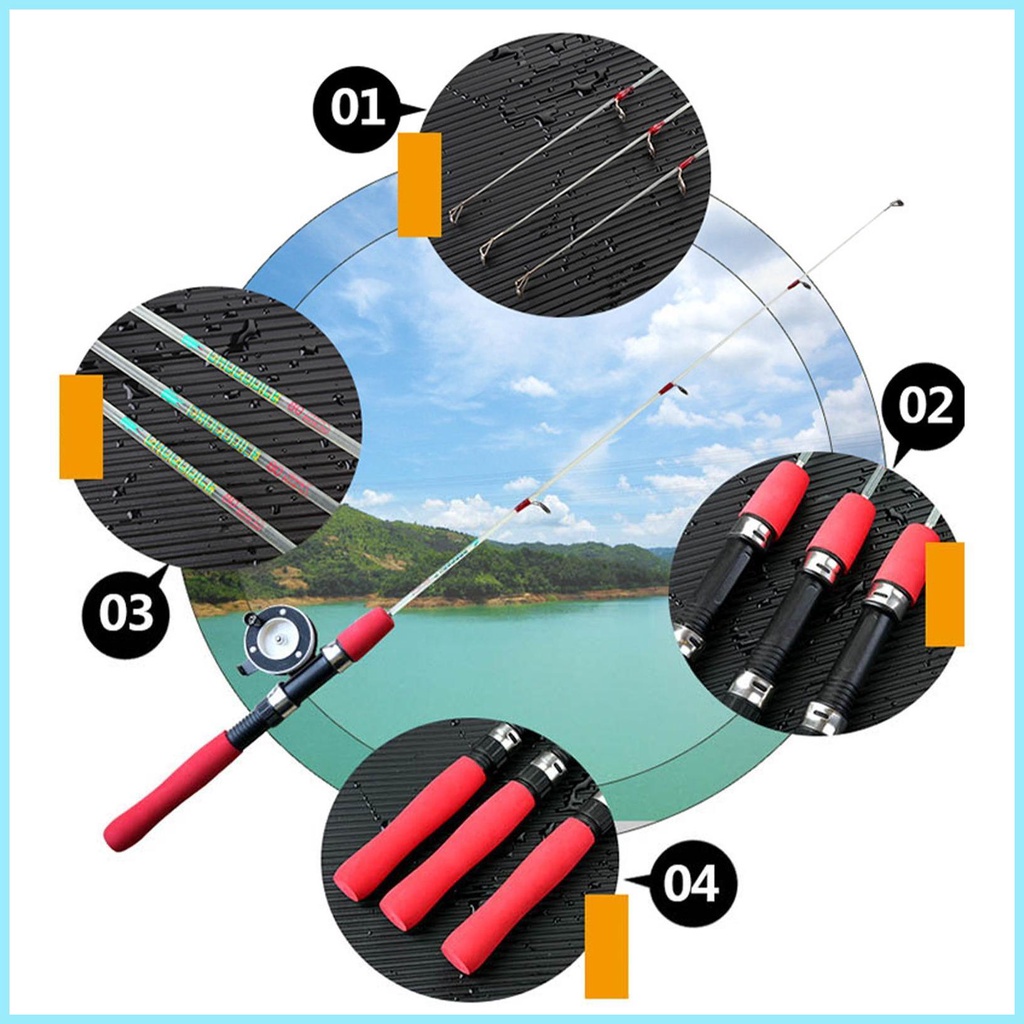 Cần Câu Cá Mùa Đông Tay Cầm EVA Chống Trượt Chống Mài Mòn