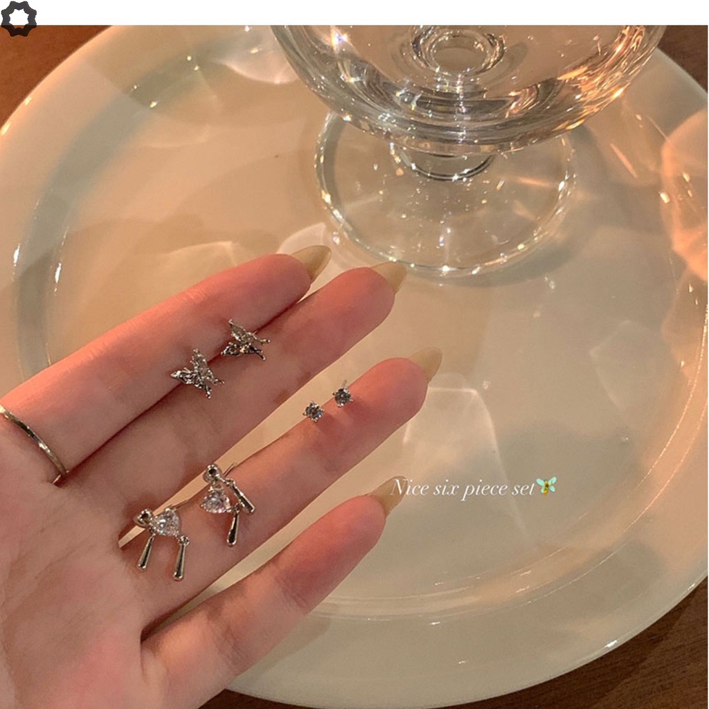 Set 6 bông tai CANDYGIRL thiết kế đa dạng phong cách mới cho nữ