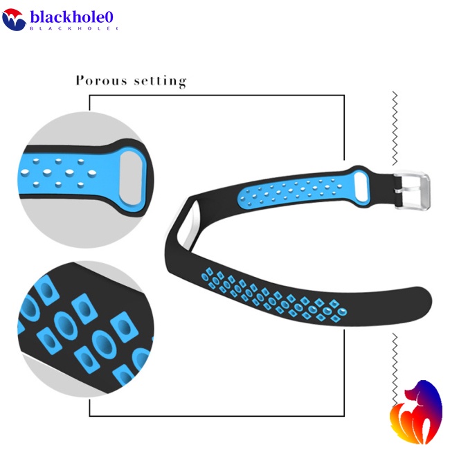 Dây Đeo Thay Thế Chất Liệu Silicon Hai Màu Có Khóa Tròn Cho XIAOMI MI Band 4