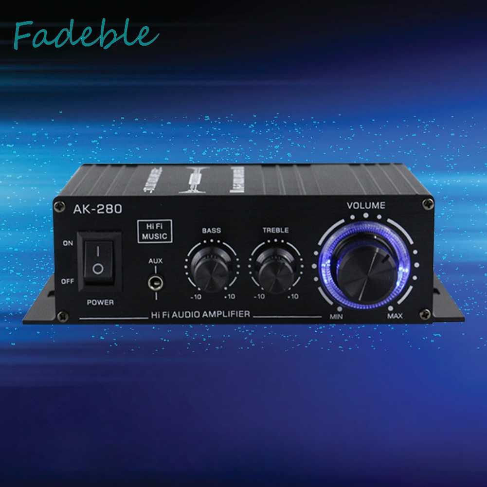 Bộ Khuếch Đại Âm Thanh Kỹ Thuật Số AK-280 40W + 40W 12V 2 Kênh Chuyên Dụng