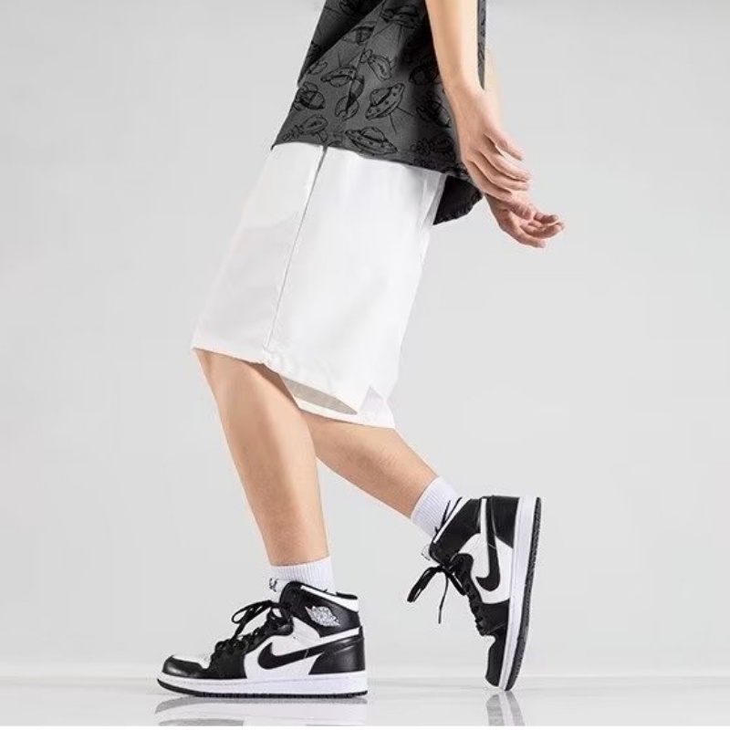Quần Short Thể Thao 5 Tấc Bằng Lụa Lạnh Dáng Rộng Phong Cách Mới Nhật Bản Thời Trang Mùa Hè Cho Nam