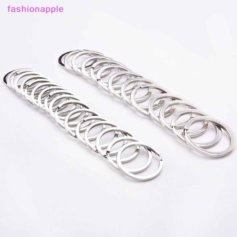 Set 100 Móc Khóa Tròn Bằng Thép Không Gỉ 2 Kích Cỡ