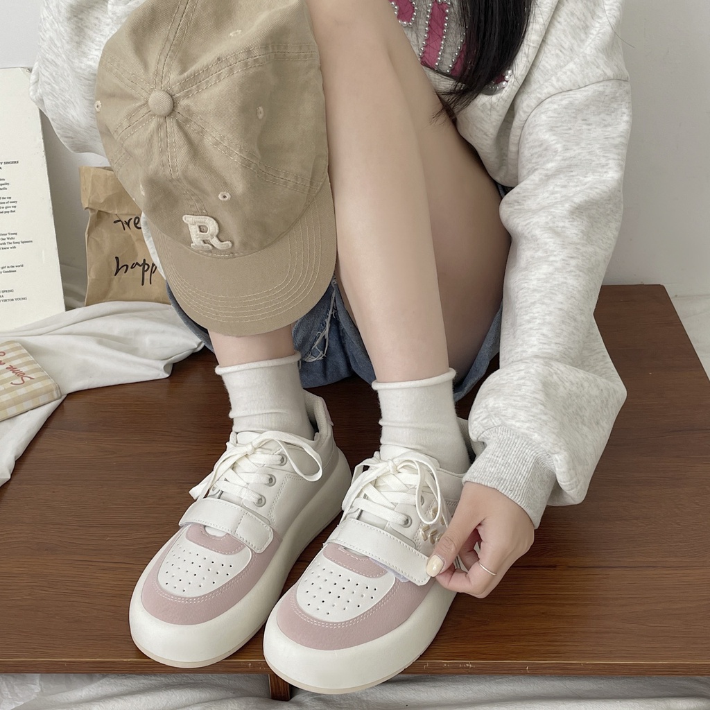 Giày Thể Thao Khóa Dán Thời Trang Năng Động Dành Cho Nữ