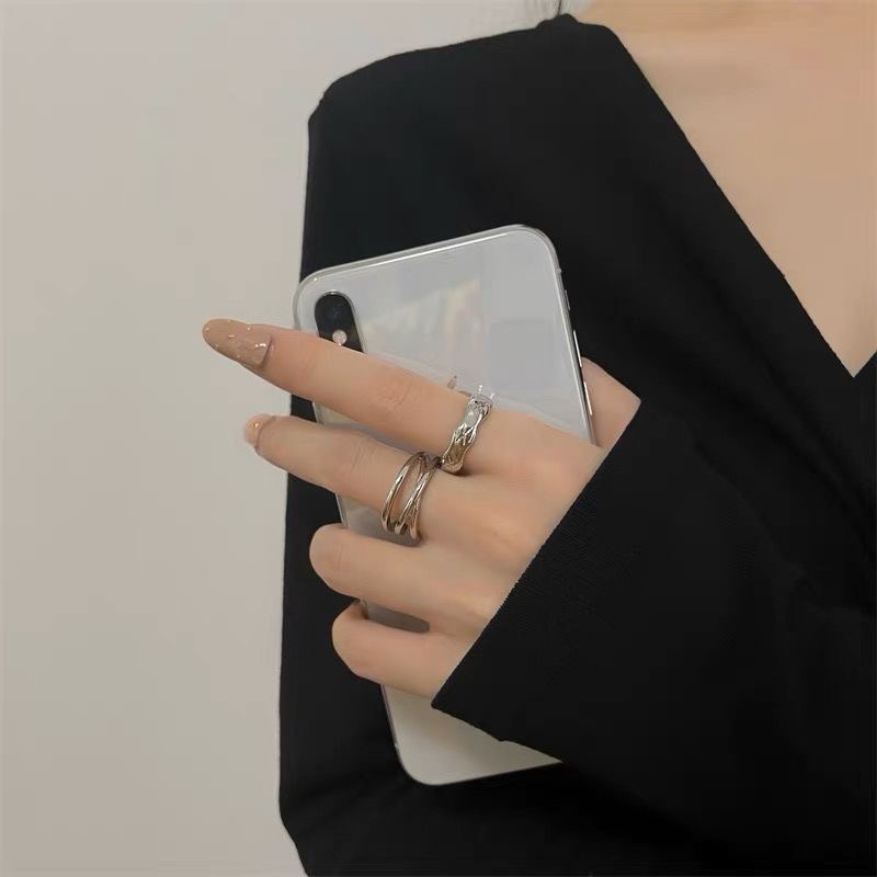 Nhẫn Hở Kết Hợp Thiết Kế Đơn Giản Cá Tính