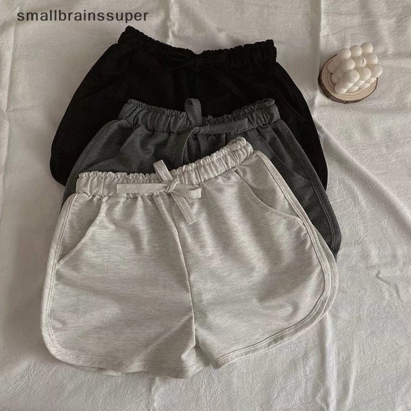 Quần Short Dáng Chữ A Thoáng Khí Màu Trơn Đơn Giản Thời Trang Mùa Hè Cho Nữ