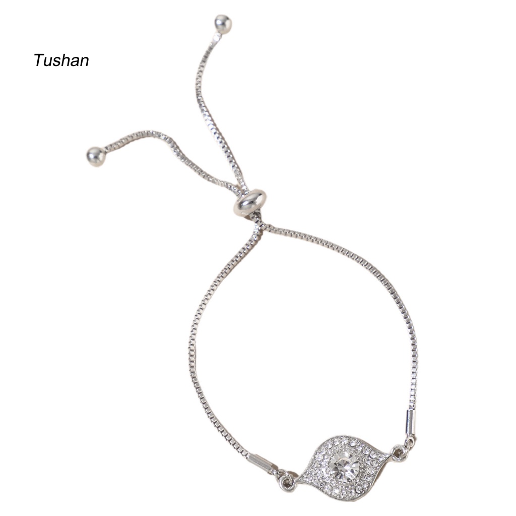 Vòng Đeo Tay Hình Mắt Đính Đá Có Thể Điều Chỉnh Kích Thước Dành Cho Nam Và Nữ