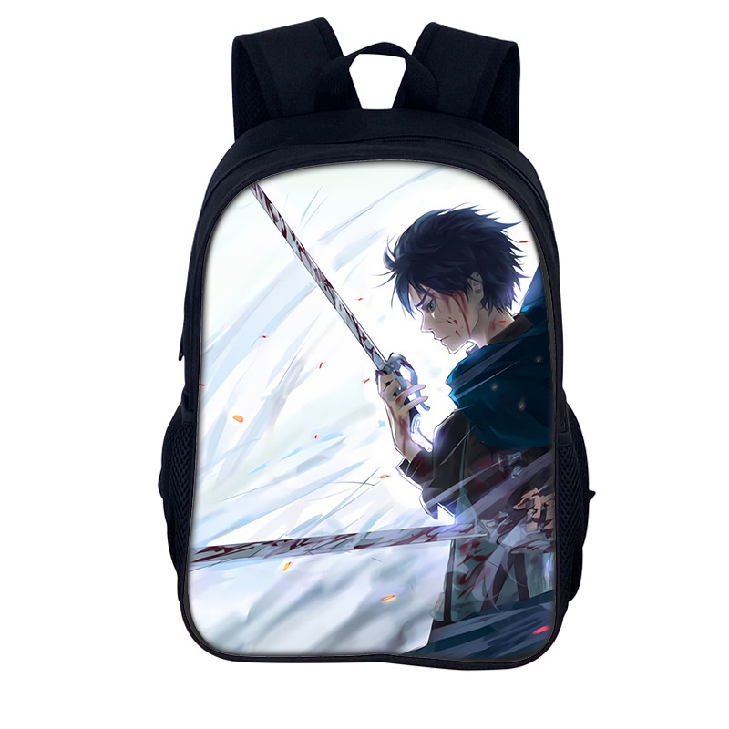 Balo Đi Học Cỡ Lớn 14 / 16inch In Họa Tiết Anime Attack on Titan 3D Cho Bé