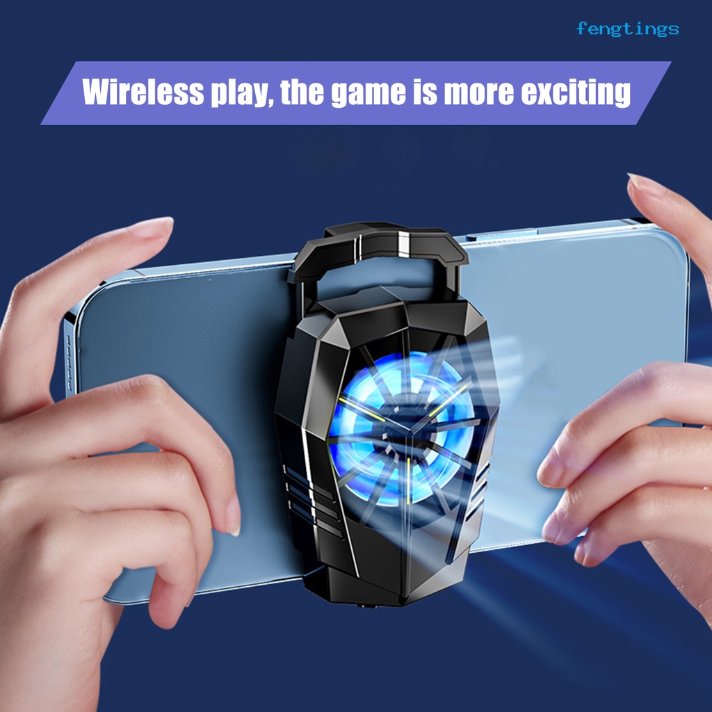 Quạt Tản Nhiệt Di Động [FE] Hai Bánh Răng Điều Chỉnh Tiếng Ồn Thấp Tích Hợp Đèn Nhanh Chóng Cho Điện Thoại Di Động