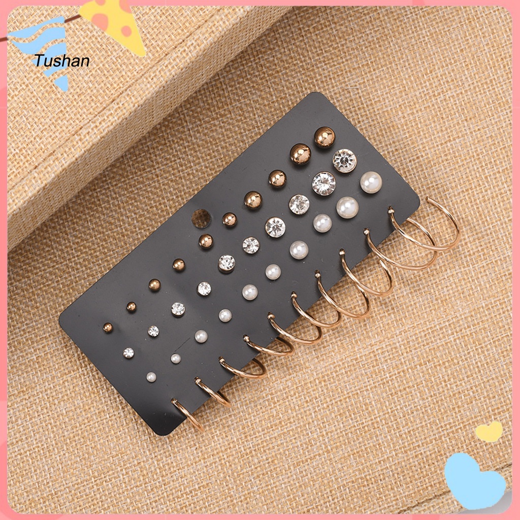 Set 40 Hoa Tai Ngọc Trai Giả Thời Trang Dành Cho Nữ