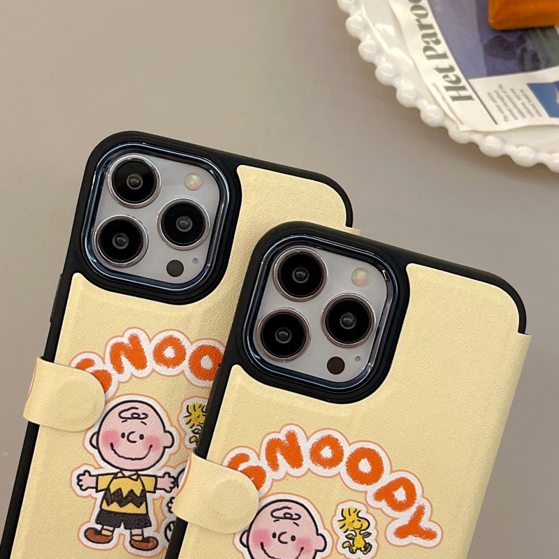 Bao Da Điện Thoại Nắp Lật Kèm Giá Đỡ Họa Tiết Hoạt Hình Dễ Thương Cho iPhone 14 13 12 11 Pro Max 14 Plus Ốp