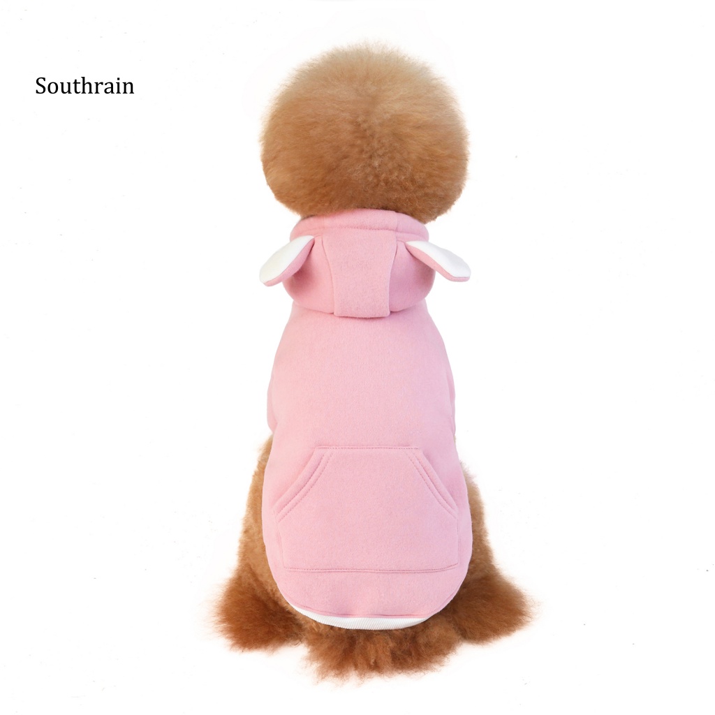 Áo Khoác Sweater Màu Trơn Có Túi Ấm Áp Thời Trang Thu Đông Cho Thú Cưng