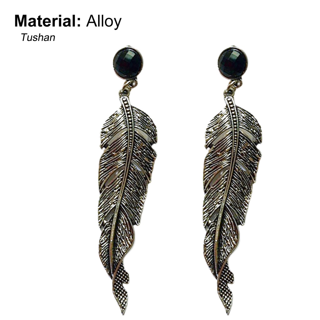 1 Đôi Bông Tai Hình Chiếc Lá Rỗng Nhẹ Nhàng Dễ Phối Đồ