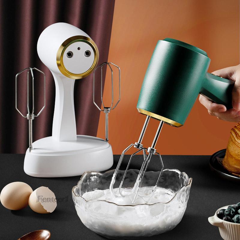 [Fenteer1] Máy Đánh Trứng Cầm Tay Không Dây Bằng Điện Màu Xanh Lá Cây