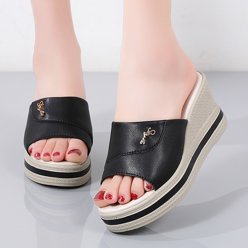 Dép Sandal Đế Xuồng Chống Trượt Phong Cách Hàn Quốc Thời Trang Mùa Hè Cho Nữ Size 34-41 Mới
