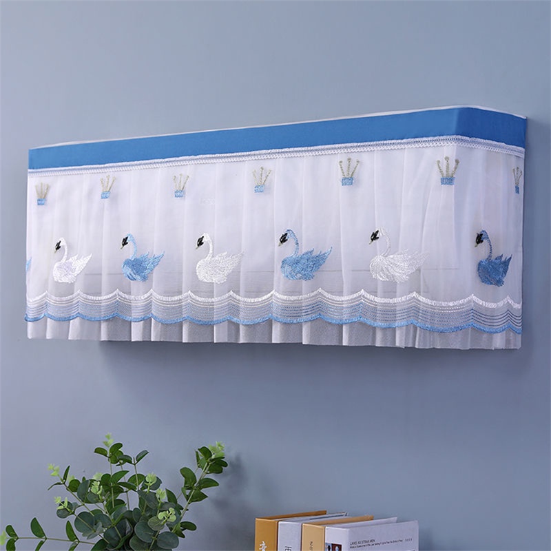 Vải Rèm Che Điều Hòa Chống Bụi Bẩn Họa Tiết Hoạt Hình Đáng Yêu Tấm che bụi bọc điều hòa vải ren dễ thương