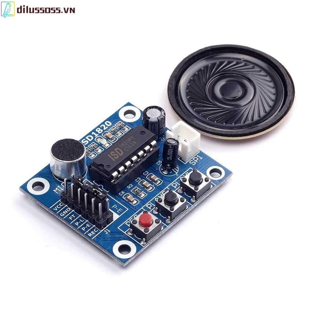Mô Đun Ghi Âm Giọng Nói ISD1820 ISD1820 Kèm Mic Chuyên Dụng