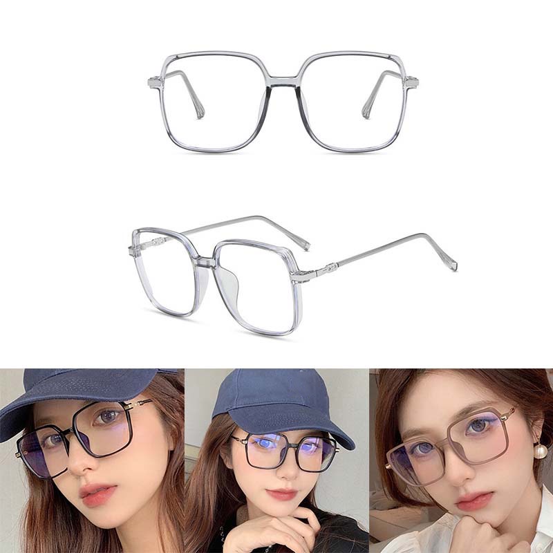 Kính Mát Gọng Vuông Lớn Chống Ánh Sáng Xanh Thời Trang Cho Nam Và Nữ