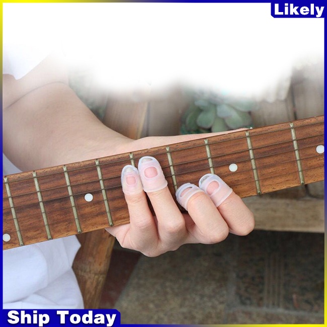 Bộ 5 Vỏ Bọc Ngón Tay Chống Trượt Giảm Đau Khi Chơi Đàn Ukulele / Guitar Điện / Acoustic