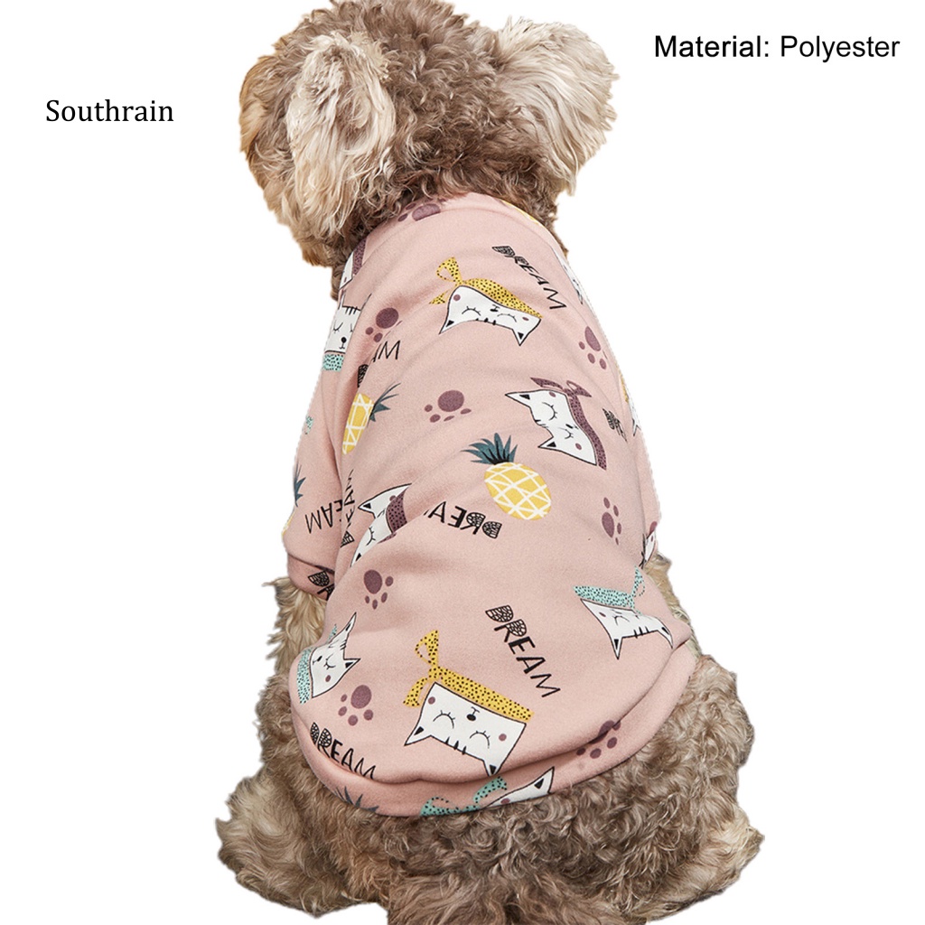Áo Len Giữ Ấm Cổ Thuyền Bằng Polyester In Họa Tiết Hoạt Hình Nhiều Màu Thời Trang Mùa Đông Cho Thú Cưng