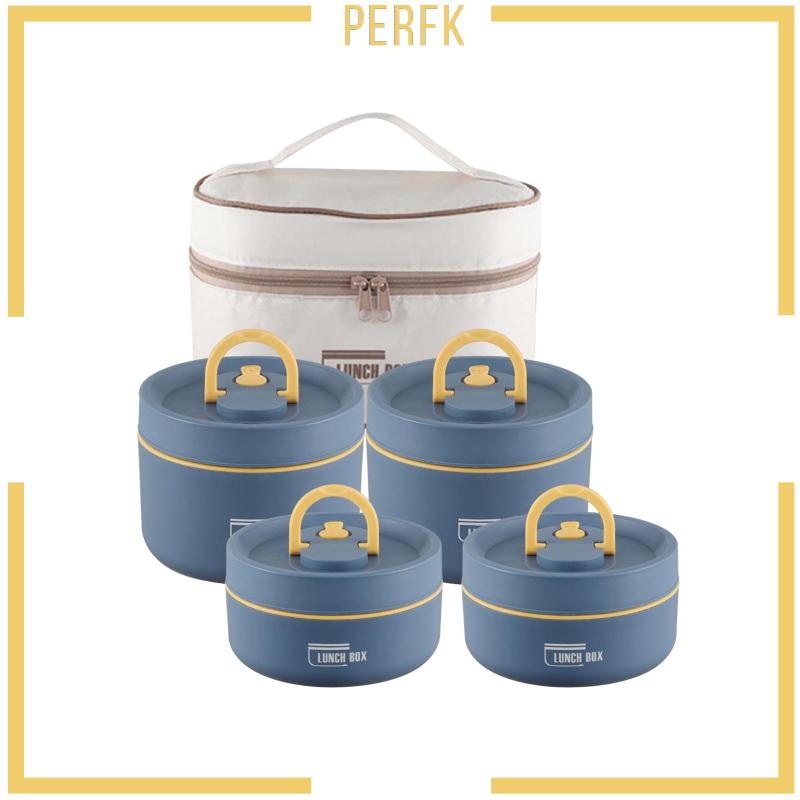 Set 4 Hộp Đựng Cơm Trưa Cách Nhiệt Dùng Cho Các Hoạt Động Ngoài Trời