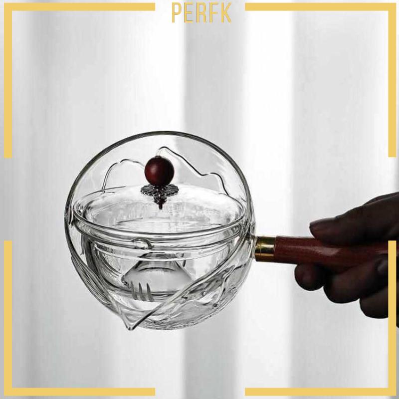 Ấm Trà Bằng Thủy Tinh Trong Suốt Dung Tích 500ml Có Thể Tháo Rời