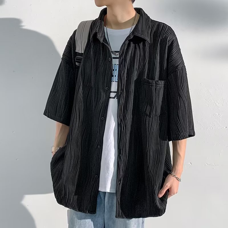 Áo Sơ Mi Tay Lỡ Phong Cách Nhật Bản Thời Trang Mùa Hè Mới