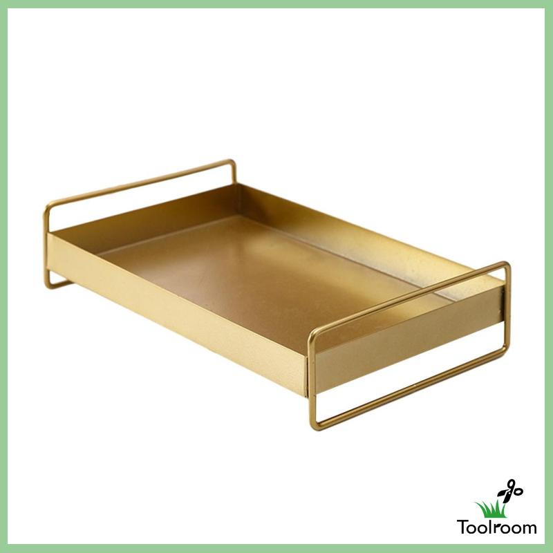Khay Phục Vụ Màu Vàng Có Tay Cầm Trang Trí Phòng Khách