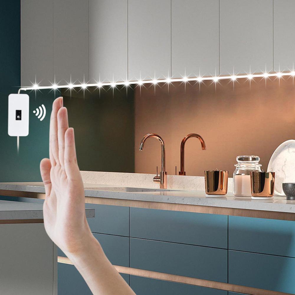 Dải Đèn LED 1M / 2M / 3M / 4M / 5M Ánh Sáng Cảm Ứng Kết Nối USB Trang Trí Tủ / Phòng Ngủ