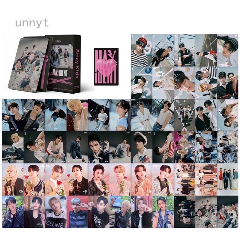 Set 55 Tấm Ảnh Lomo Hai Mặt HD Kpop Stray Kids Maxient Time out Chất Lượng Cao