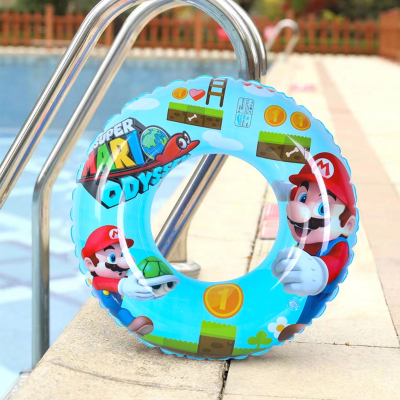 Phao Bơi Bơm Hơi Tròn Hình Spiderman / Hello Kitty / Spiderman Dễ Thương Cho Bé