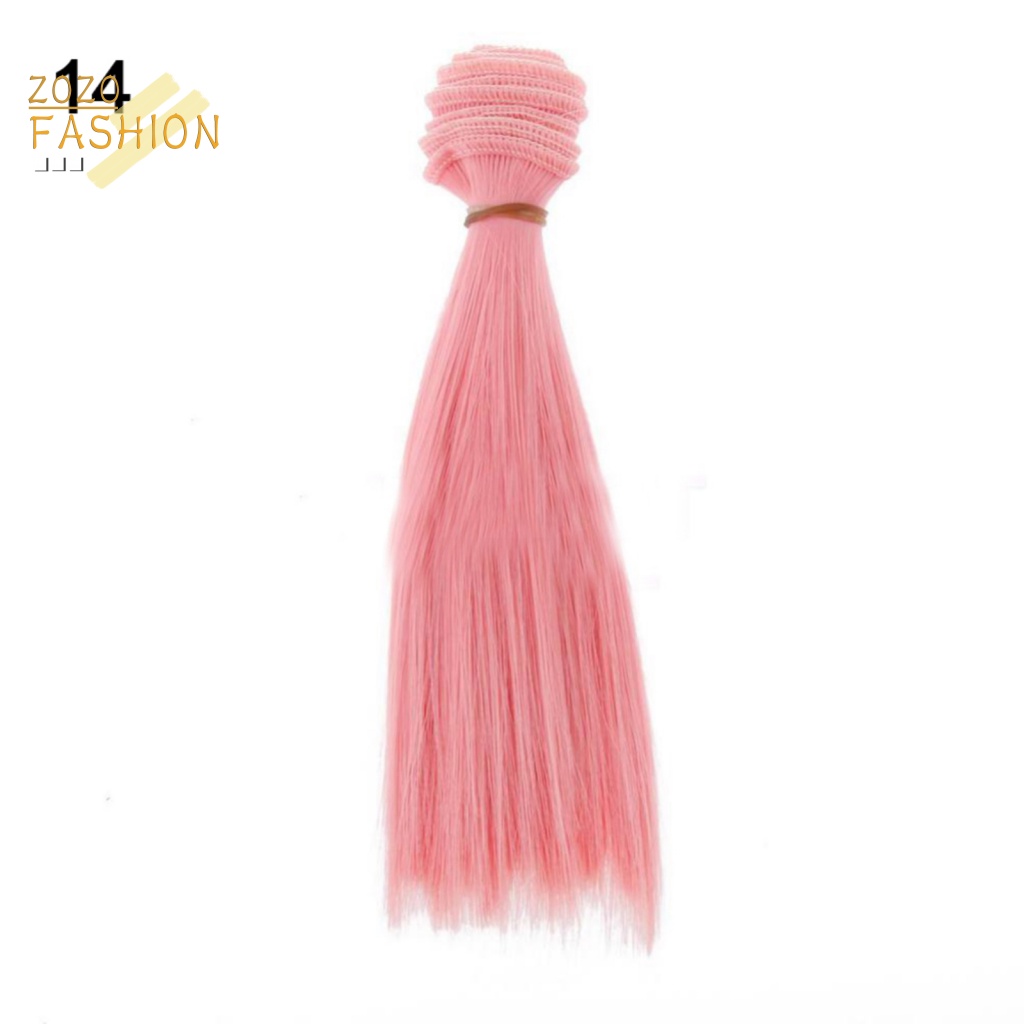 Tóc Giả Thẳng Dài 15cm Bằng Lụa Chịu Nhiệt Độ Cao Cho Búp Bê