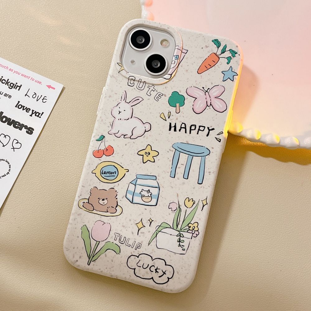 Ốp Điện Thoại TPU Mềm Chống Sốc Chống Bụi Hình Thỏ Hoạt Hình Cho IPhone 11 14 13 12 Pro Max XS XR 7 8 Plus