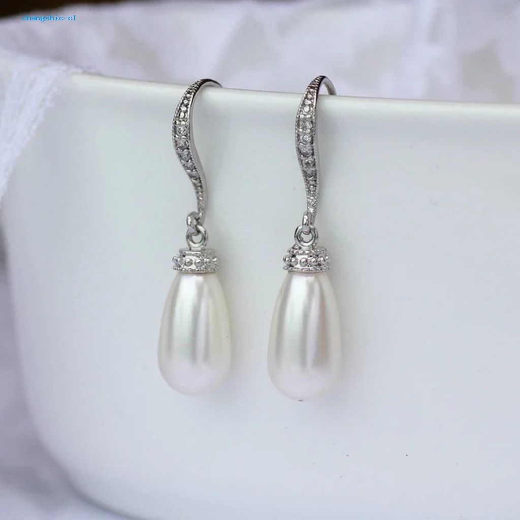 1 Cặp Bông Tai Ngọc Trai Giả Hình Giọt Nước Cho Nữ