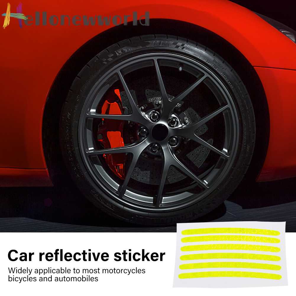 Bộ 24 Miếng Dán Phản Quang Cảnh Báo Cho Bánh Xe Đạp Xe Mô Tô