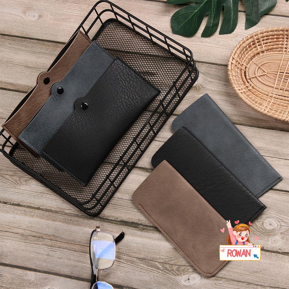 Túi Da PU Mềm Màu Trơn Đựng Mắt Kính Đọc Sách Tiện Dụng